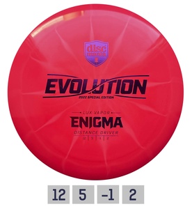Diskgolfo diskas Distance Driver Lux Vapor ENIGMA Evolution Pink